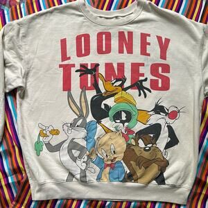 Looney Tunes Cream Long Sleeve/ Crewneck XXL